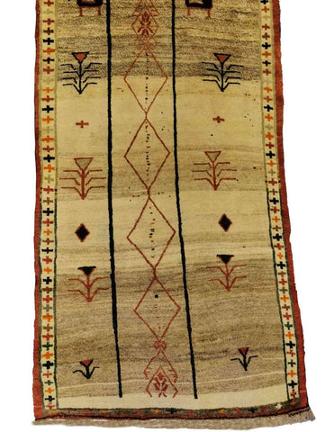 180 x 101 cm Qashqai Tribal Beige Rug - Rugoutlet
