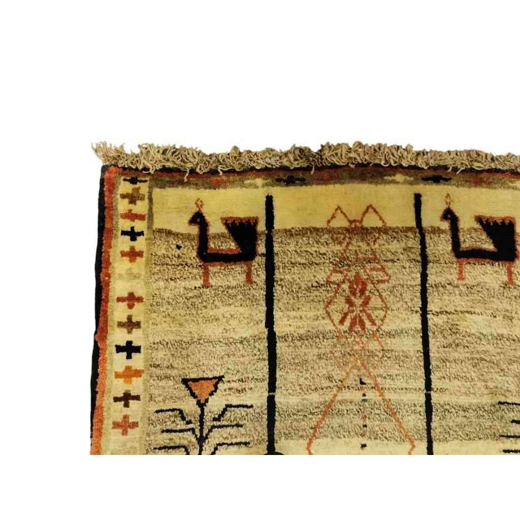 180 x 101 cm Qashqai Tribal Beige Rug - Rugoutlet