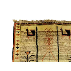 180 x 101 cm Qashqai Tribal Beige Rug - Rugmaster