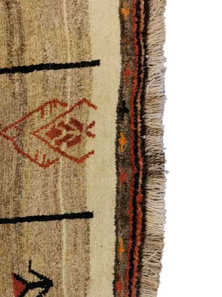 180 x 101 cm Qashqai Tribal Beige Rug - Rugoutlet