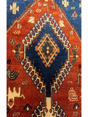 180 x 105 cm yalameh Nomadic Shiraz Tribal Blue Rug - Rugmaster