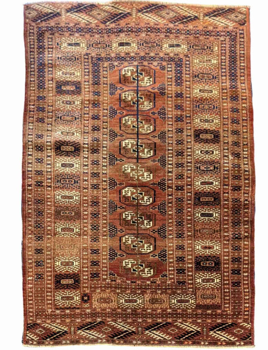180 x 118 cm Bukhara Tribal Brown Rug - Rugmaster