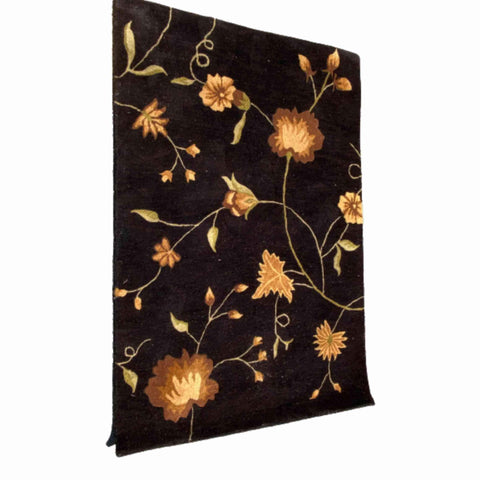 180 x 120 cm Tufted Black Black Rug - Rugoutlet