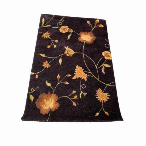 180 x 120 cm Tufted Black Black Rug - Rugoutlet