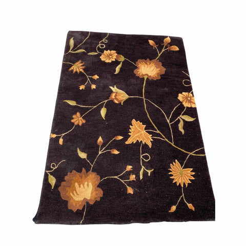 180 x 120 cm Tufted Black Black Rug - Rugoutlet