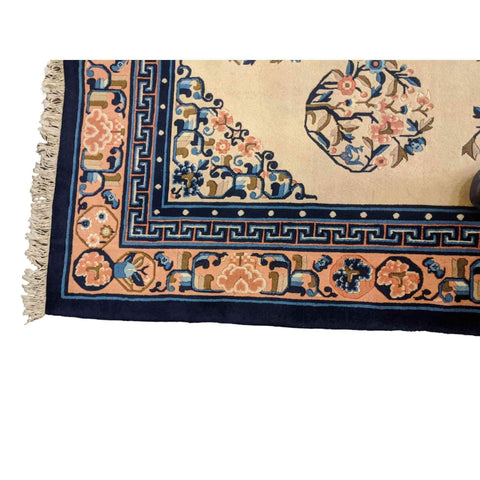 180 x 120 cm Old Chinese Traditional White Rug - Rugoutlet