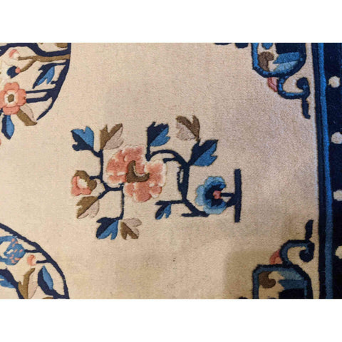 180 x 120 cm Old Chinese Traditional White Rug - Rugoutlet