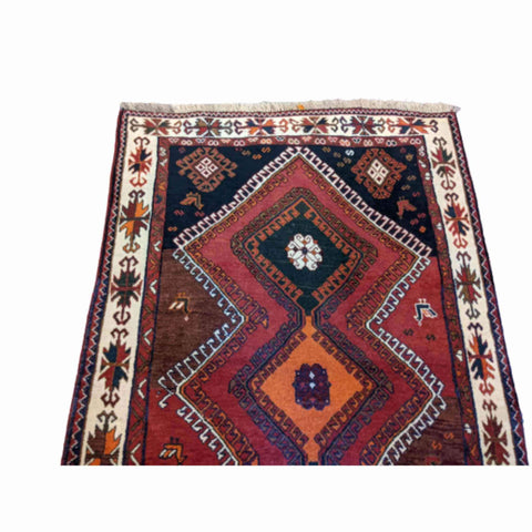 180 x 120 cm Qashqai Tribal Red Rug - Rugoutlet
