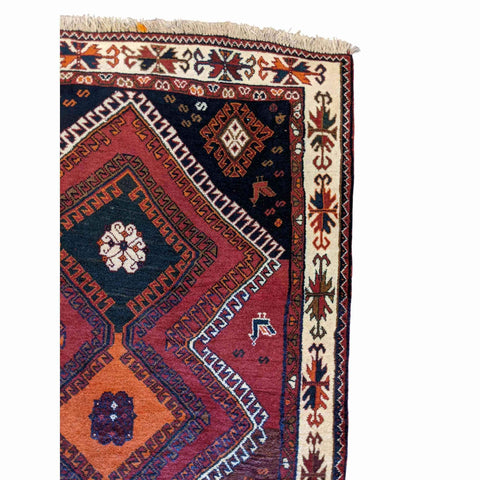 180 x 120 cm Qashqai Tribal Red Rug - Rugoutlet