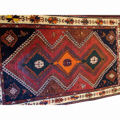 180 x 120 cm Qashqai Tribal Red Rug - Rugmaster