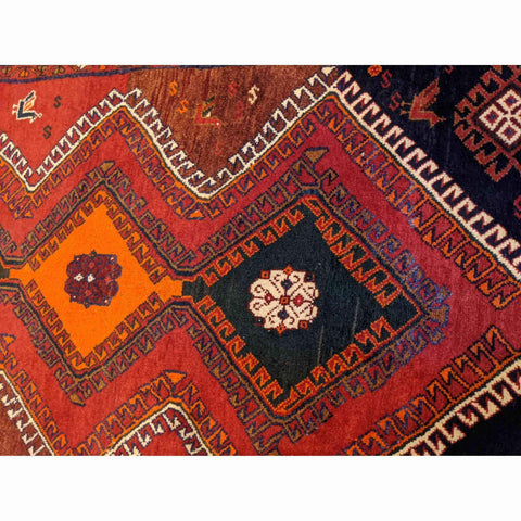 180 x 120 cm Qashqai Tribal Red Rug - Rugoutlet