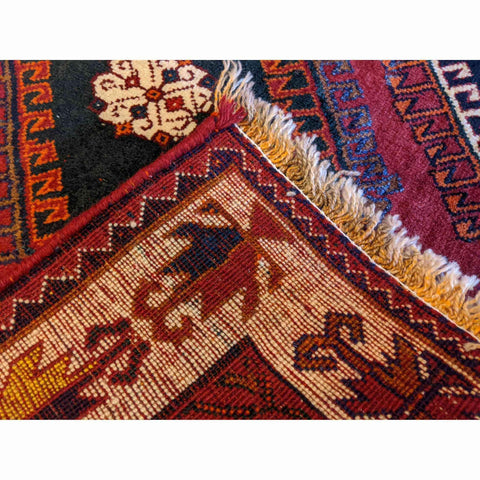 180 x 120 cm Qashqai Tribal Red Rug - Rugoutlet