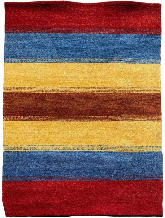 180 x 122 cm Persian Gabbeh Tribal Yellow Rug - Rugmaster