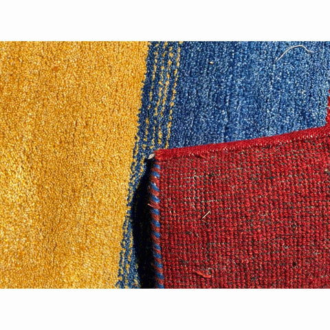 180 x 122 cm Persian Gabbeh Tribal Yellow Rug - Rugoutlet