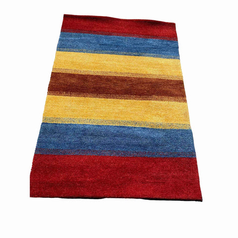 180 x 122 cm Persian Gabbeh Tribal Yellow Rug - Rugoutlet