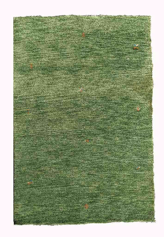 180 x 123 cm modern Nomadic Persian Gabbeh Tribal Green Rug - Rugmaster