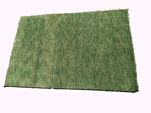 180 x 123 cm modern Nomadic Persian Gabbeh Tribal Green Rug - Rugoutlet