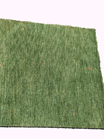 180 x 123 cm modern Nomadic Persian Gabbeh Tribal Green Rug - Rugoutlet