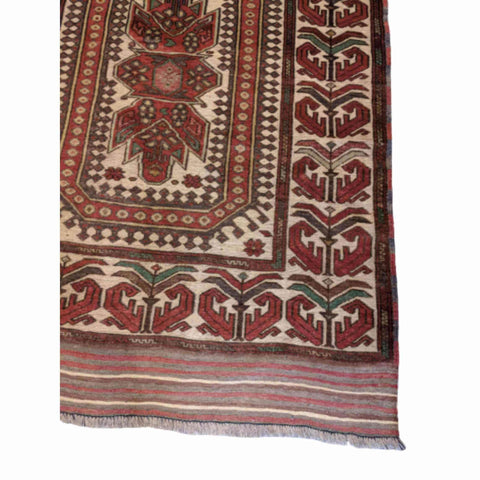 180 x 127 cm Afghan Mushwani Tribal Brown Rug - Rugoutlet