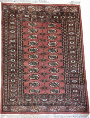 180 x 127 cm Bukharah Tribal Red Rug - Rugmaster