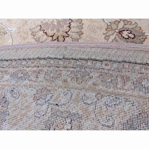180D Power Loom Round Beige Rug - Rugoutlet
