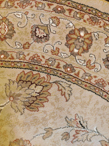 180D Power Loom Round Beige Rug - Rugoutlet
