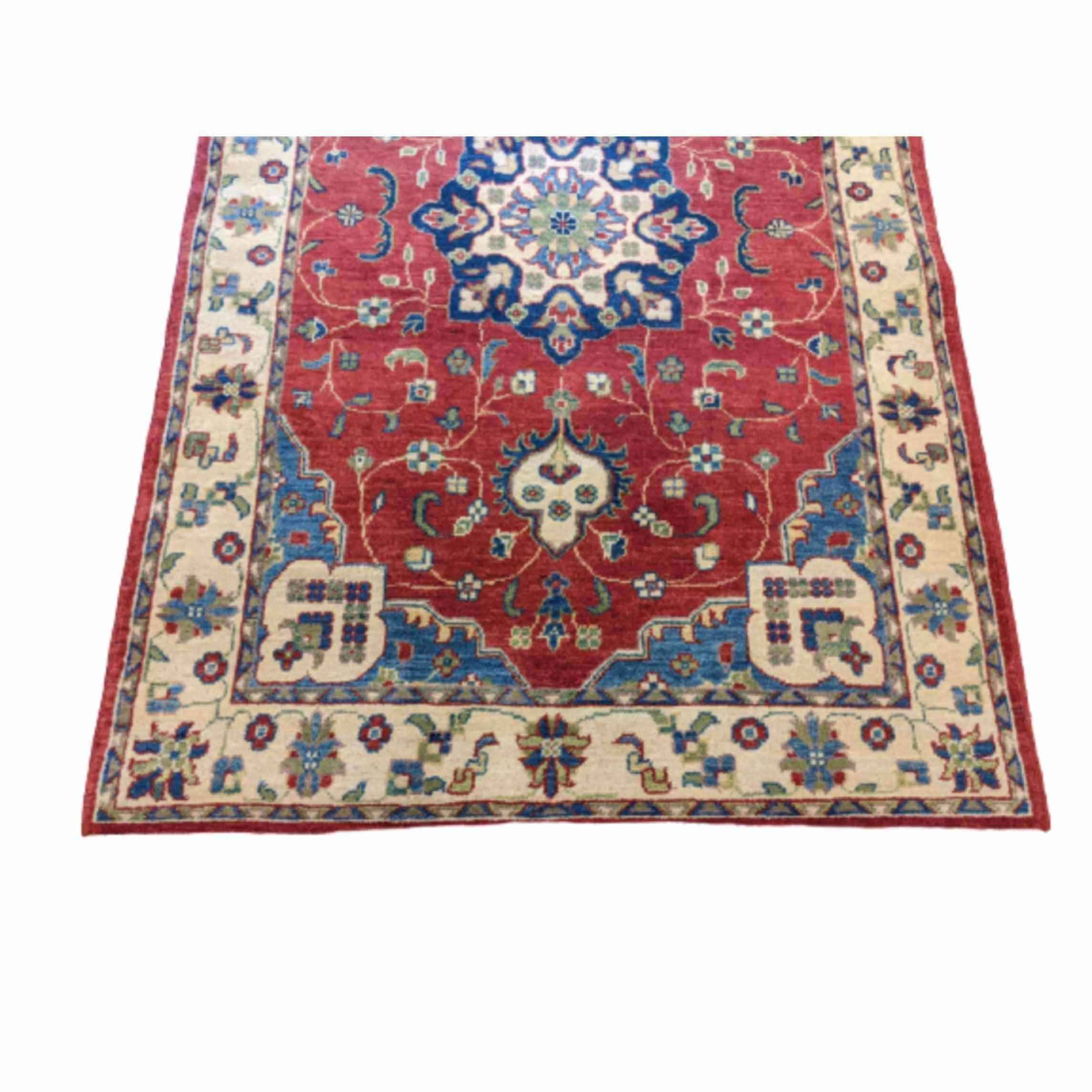 181 x 117 cm Dye Sarugh Traditional Red Rug - Rugoutlet