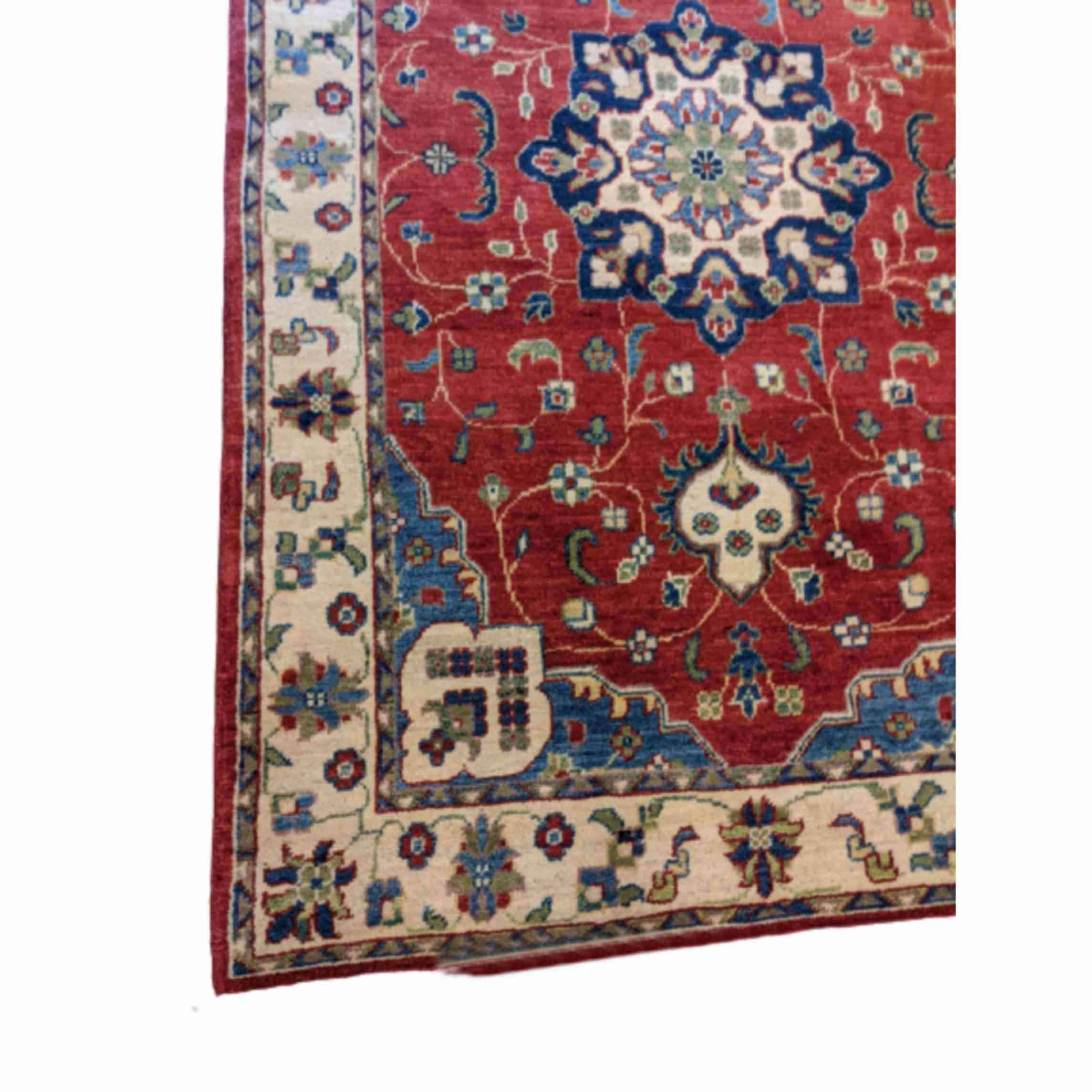 181 x 117 cm Dye Sarugh Traditional Red Rug - Rugoutlet