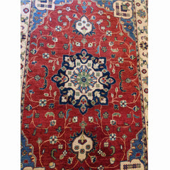 181 x 117 cm Dye Sarugh Traditional Red Rug - Rugoutlet