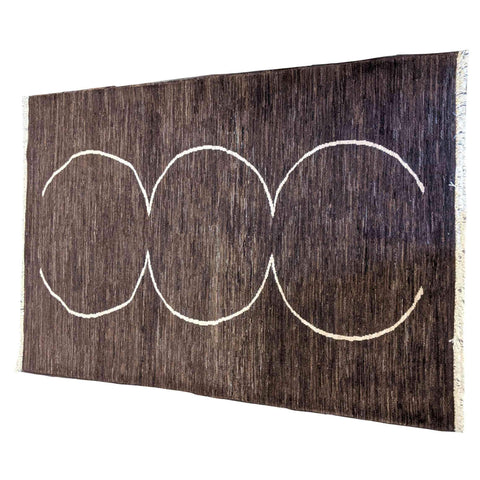 182 x 125 cm Dark Brown Rug - Rugoutlet