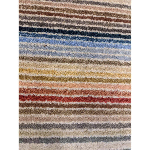 183 x 120 cm Handmade striped White Rug - Rugoutlet