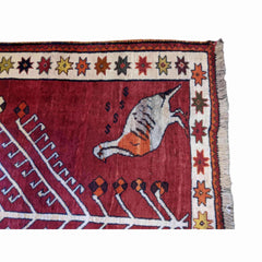 183 x 125 cm Qashqai Tribal Red Rug - Rugoutlet