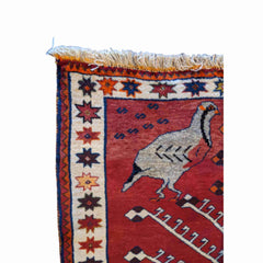 183 x 125 cm Qashqai Tribal Red Rug - Rugoutlet