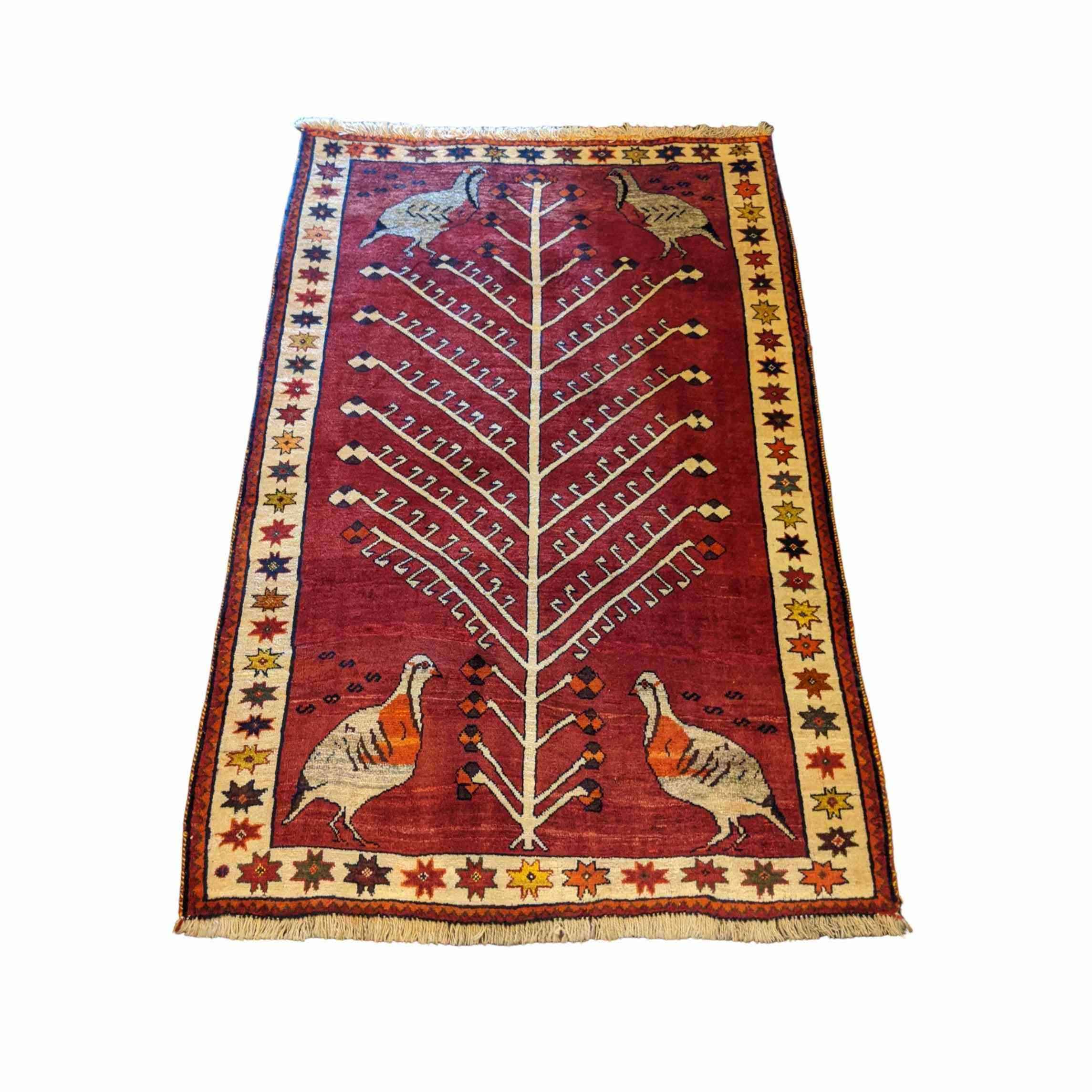 183 x 125 cm Qashqai Tribal Red Rug - Rugoutlet