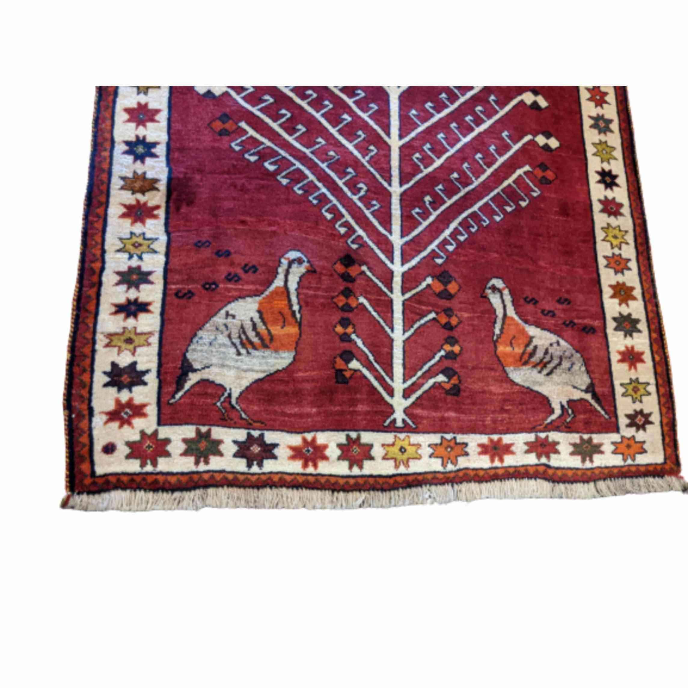 183 x 125 cm Qashqai Tribal Red Rug - Rugoutlet