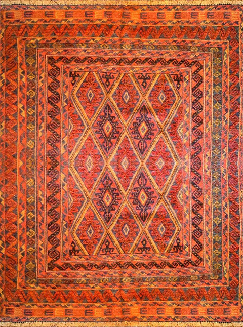 183 x 149 cm New Afghan Mushwani Rug - Rugoutlet