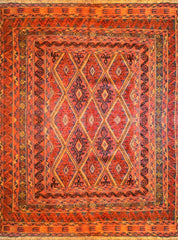 183 x 149 cm New Afghan Mushwani Rug - Rugoutlet