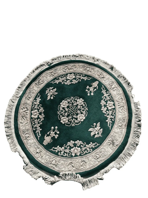 183D Chinese GreeNew wool Round Green Rug - Rugoutlet