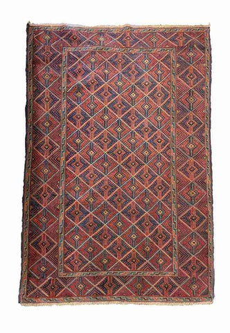 184 x 156 cm Fine Afghan Mushwani Tribal Brown Rug - Rugoutlet