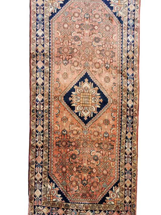 185 x 120 cm Hamedan Persian Traditional Brown Rug - Rugmaster