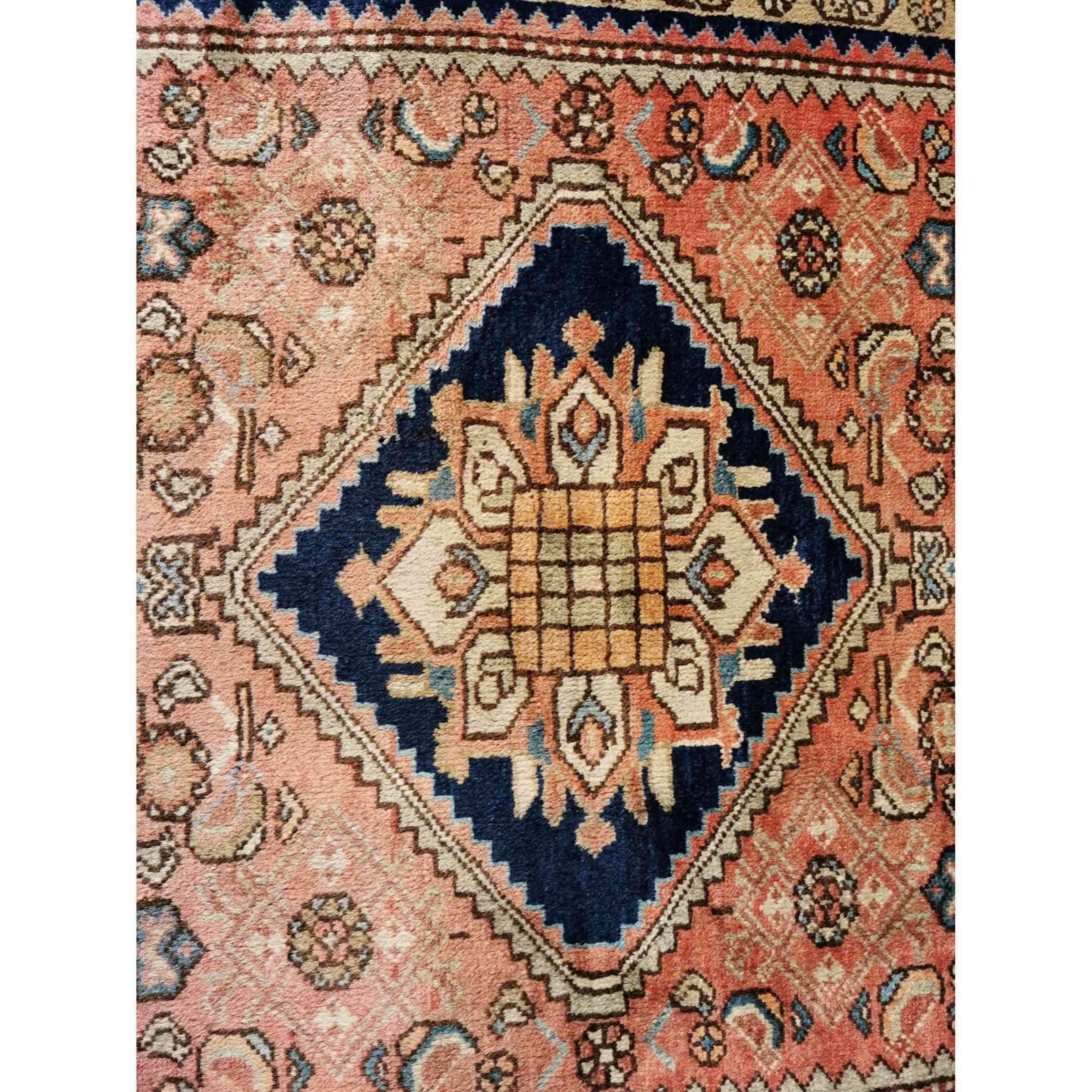 185 x 120 cm Hamedan Persian Traditional Brown Rug - Rugoutlet