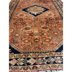 185 x 120 cm Hamedan Persian Traditional Brown Rug - Rugoutlet