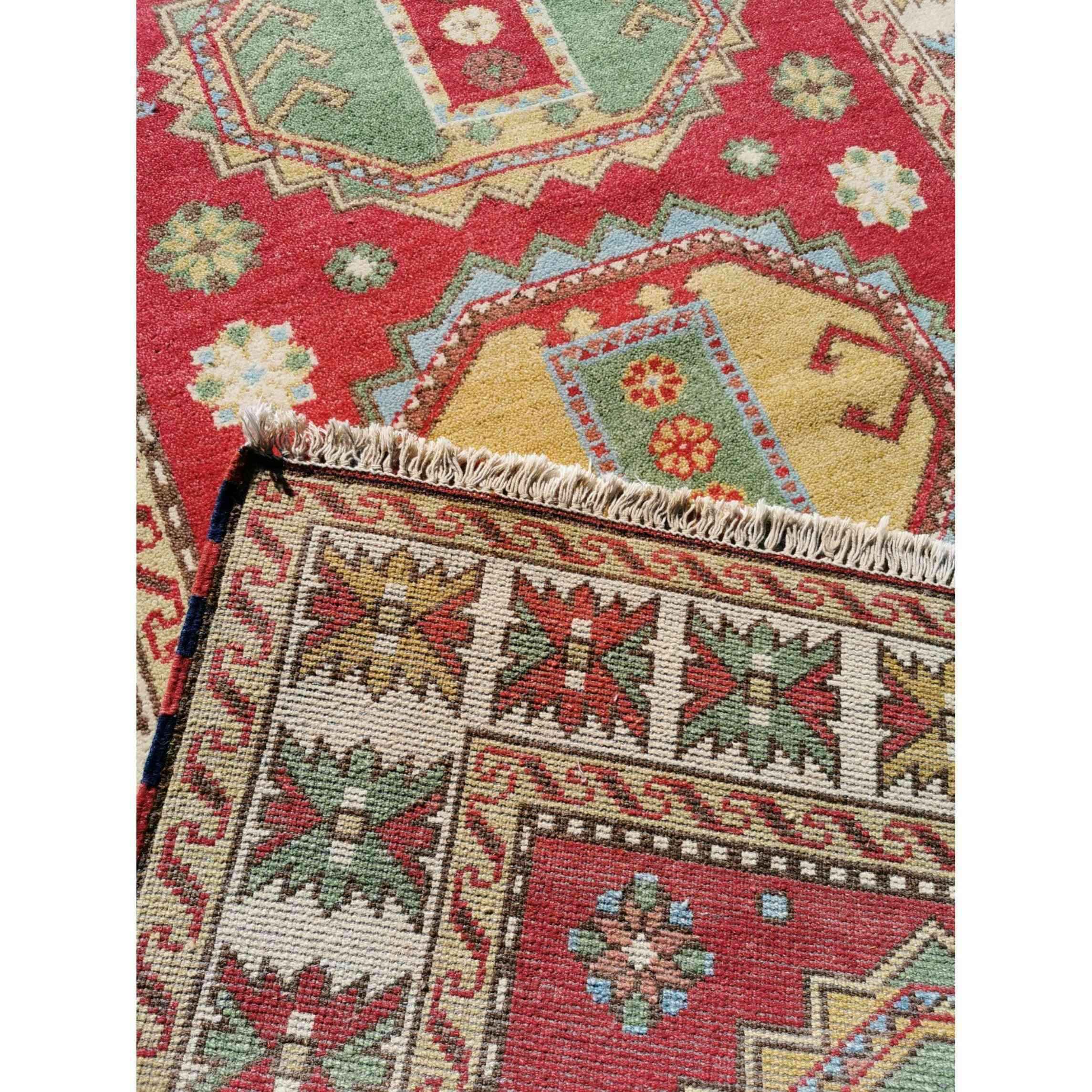 185 x 120 cm Kazak Red Rug - Rugoutlet