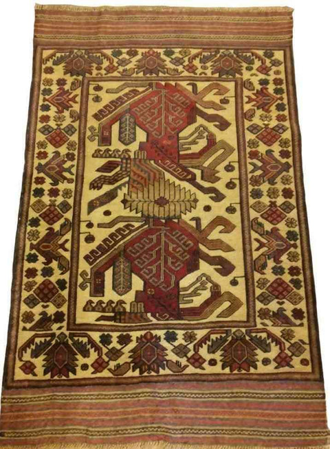 185 x 122 cm Mushwani Tribal Brown Rug - Rugoutlet