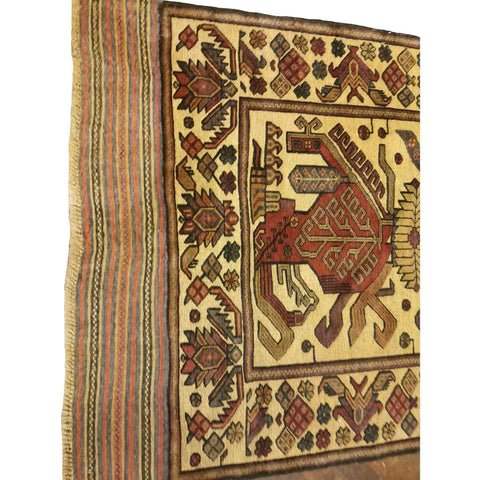 185 x 122 cm Mushwani Tribal Brown Rug - Rugoutlet