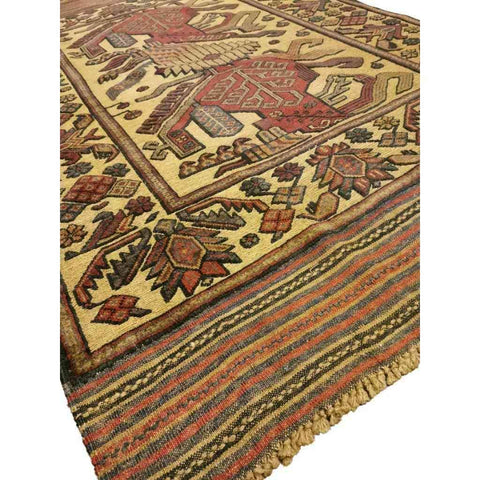 185 x 122 cm Mushwani Tribal Brown Rug - Rugoutlet