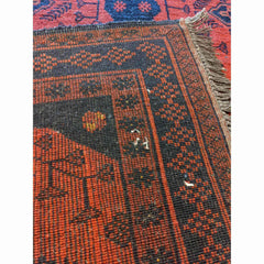 185 x 124 cm Afghan Khan Tribal Orange Rug - Rugoutlet