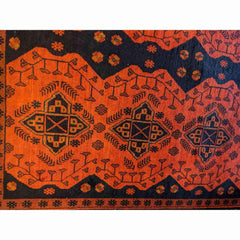 185 x 124 cm Afghan Khan Tribal Orange Rug - Rugoutlet