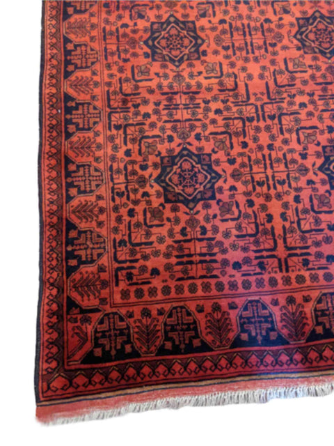 185 x 124 cm khan mohammadi afghan Tribal Red Rug - Rugmaster