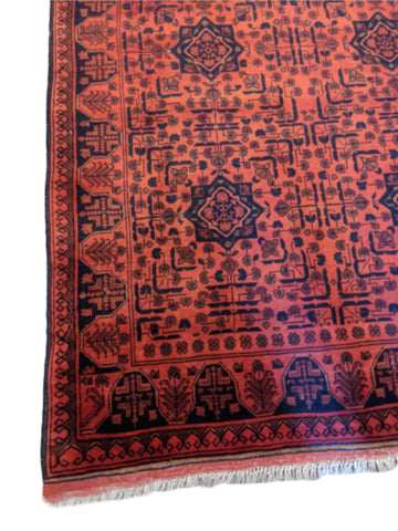 185 x 124 cm khan mohammadi afghan Tribal Red Rug - Rugmaster